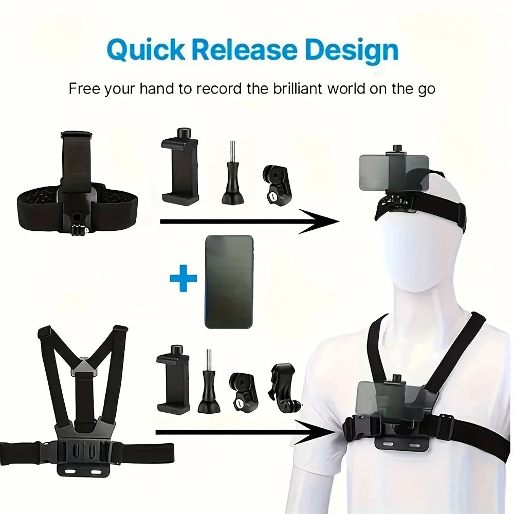 Action Camera Head & Chest Strap Mount Kit - image 2