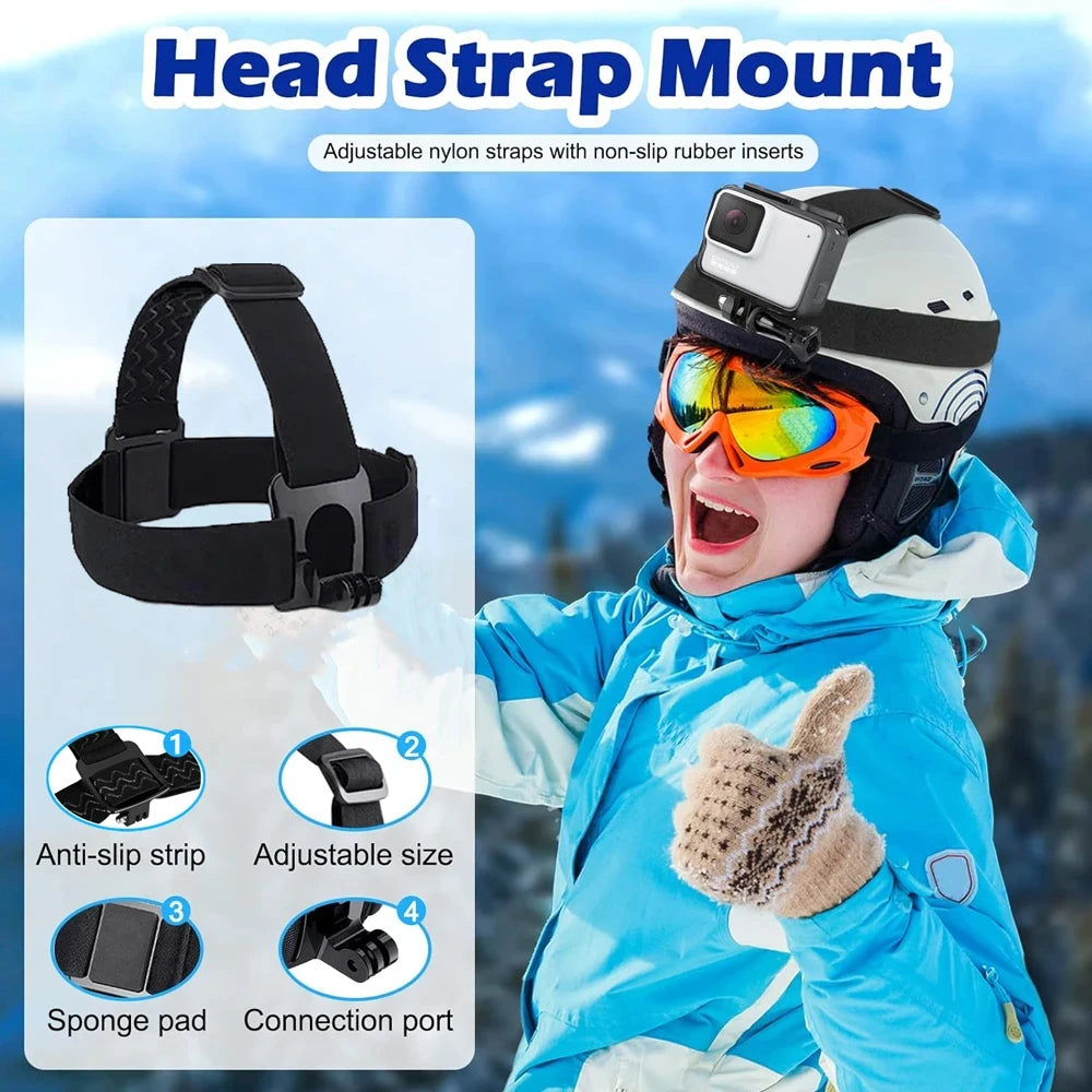 Action Camera Head & Chest Strap Mount Kit - image 5