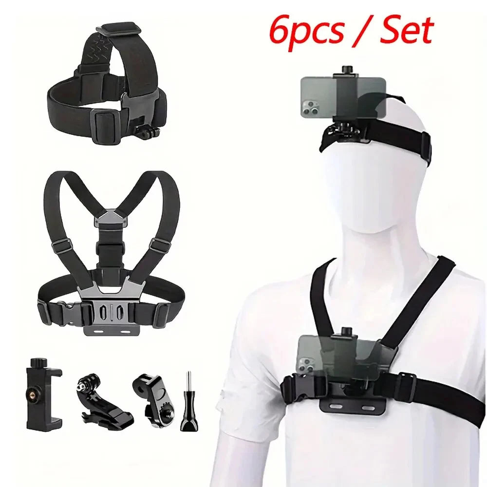 Action Camera Head & Chest Strap Mount Kit - image 1