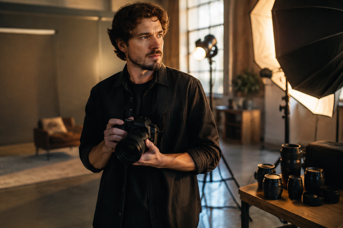 Photographer in Studio